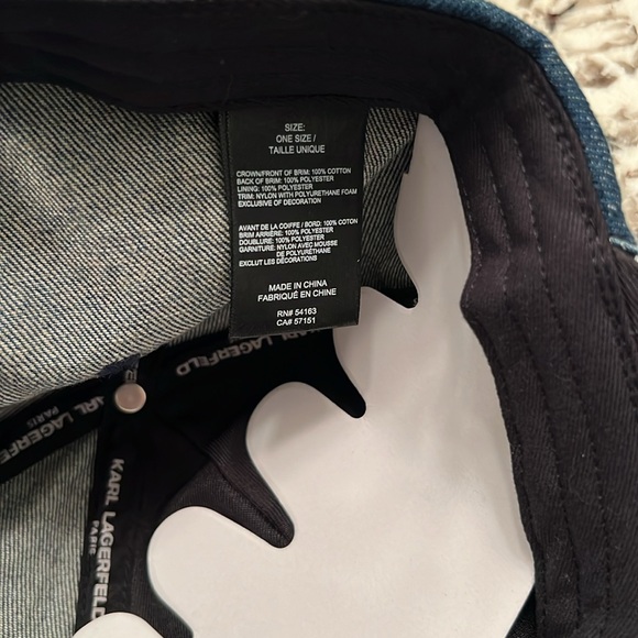 Blue Denim Karl Lagerfeld baseball cap..o/s Men’s - Picture 6 of 8